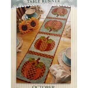 vintage blessings Quilt Sewing pattern pumpkin october table runner